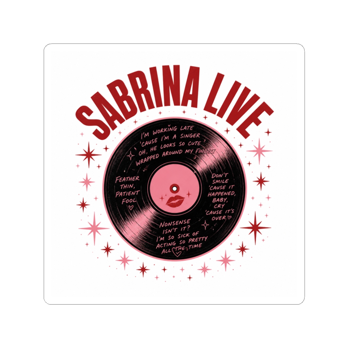 Sabrina Carpenter "SABRINA LIVE" Sticker - alternate angle 1, merchandise
