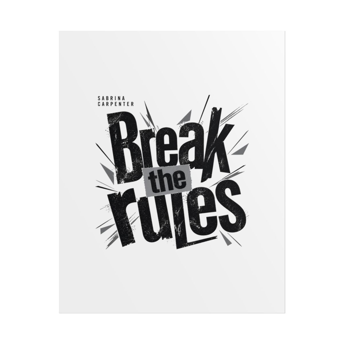 Sabrina Carpenter "Break the rules" Poster - Official Posters & Wall Art merchandise