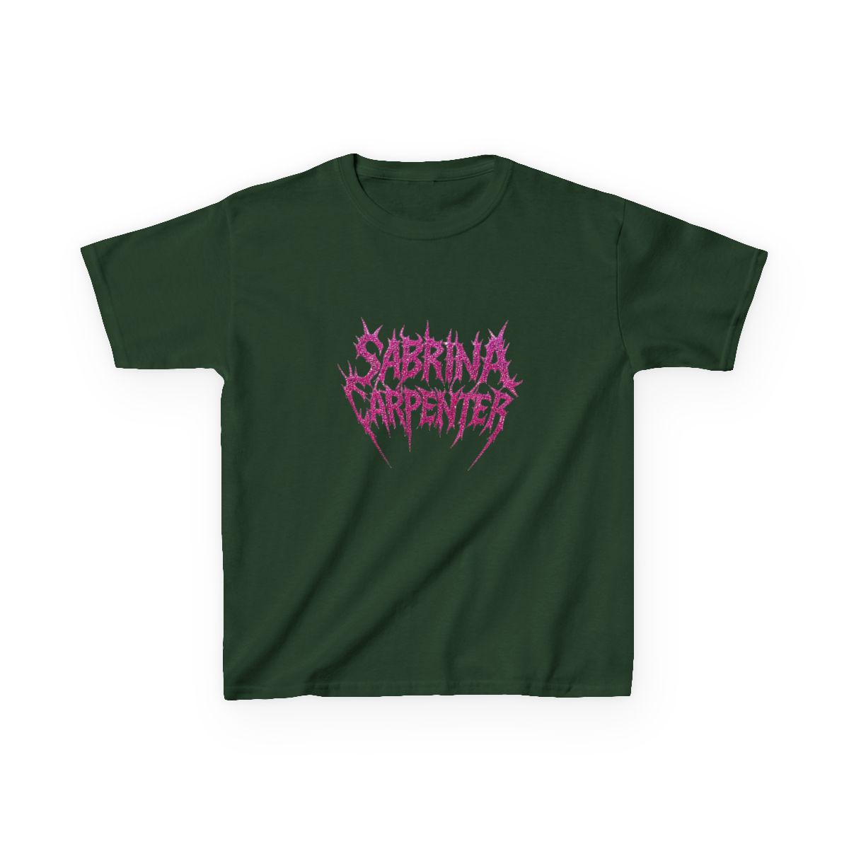 Sabrina Carpenter Death Metal Logo Pink Glitter Style Kids T-Shirt - Official T-Shirts merchandise