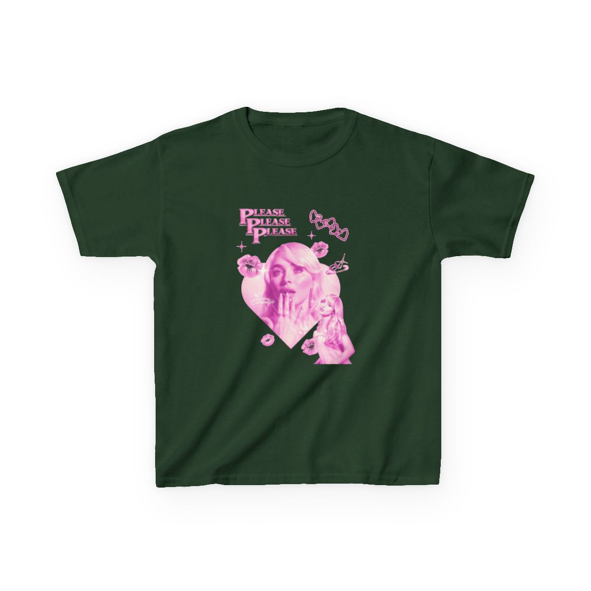 Sabrina Carpenter Please Please Please Vintage Collage Kids T-Shirt - alternate angle 4, merchandise
